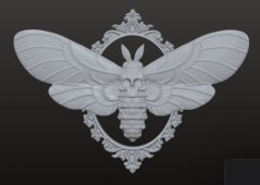 Smrtihlav v rámečku STL